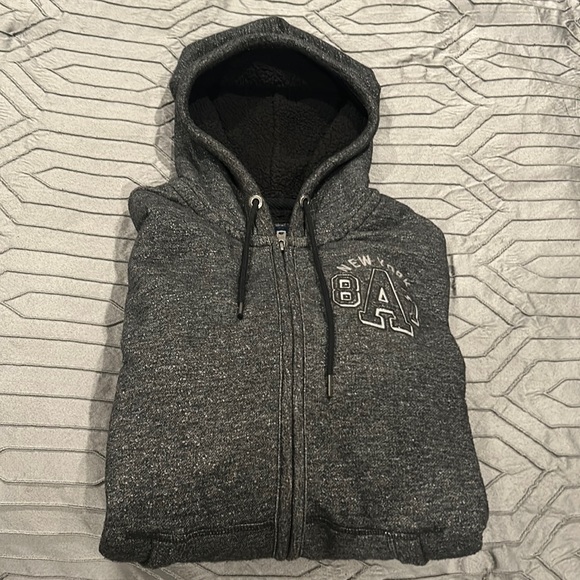 Men’s Aeropostale Grey Zipper Hoodie Size L - Picture 1 of 10